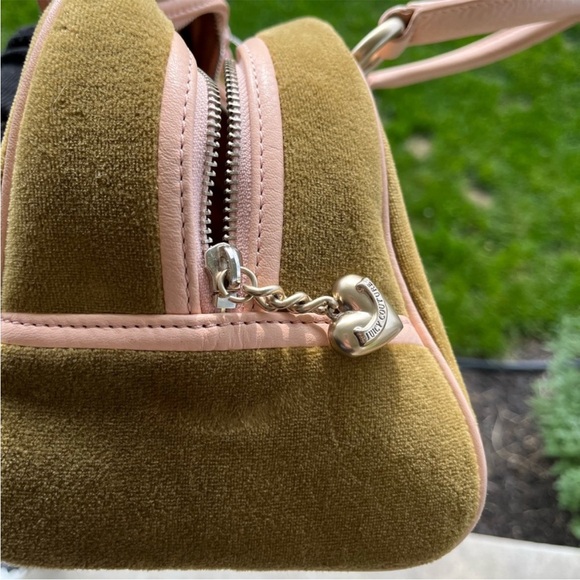 Juicy Pink & Green Velour Bowler Bag - Picture 5 of 10